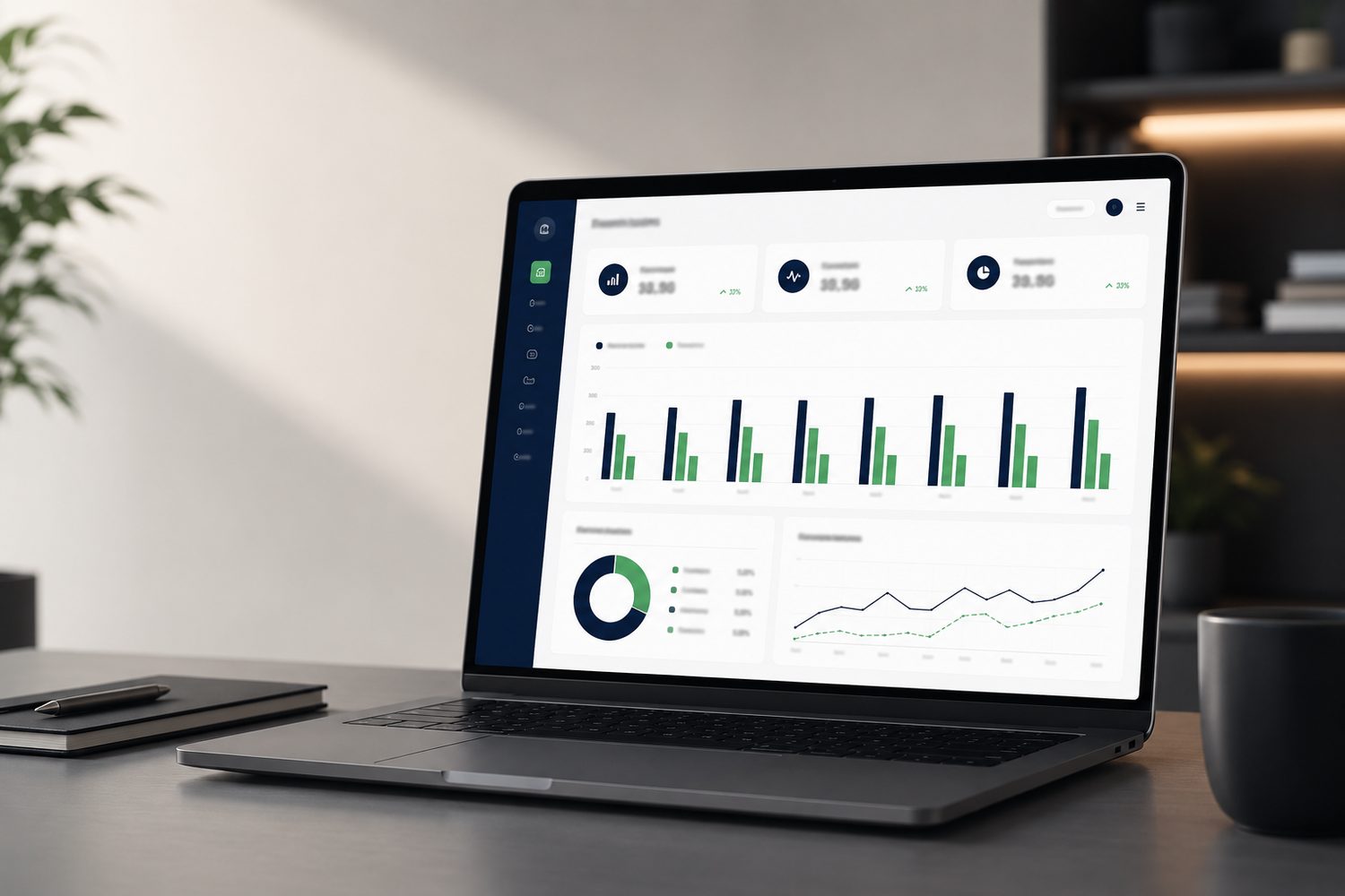 Reportive dashboard on a laptop