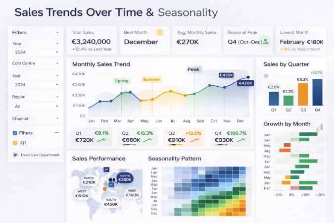 Sales Trends by Over time & seasonality​